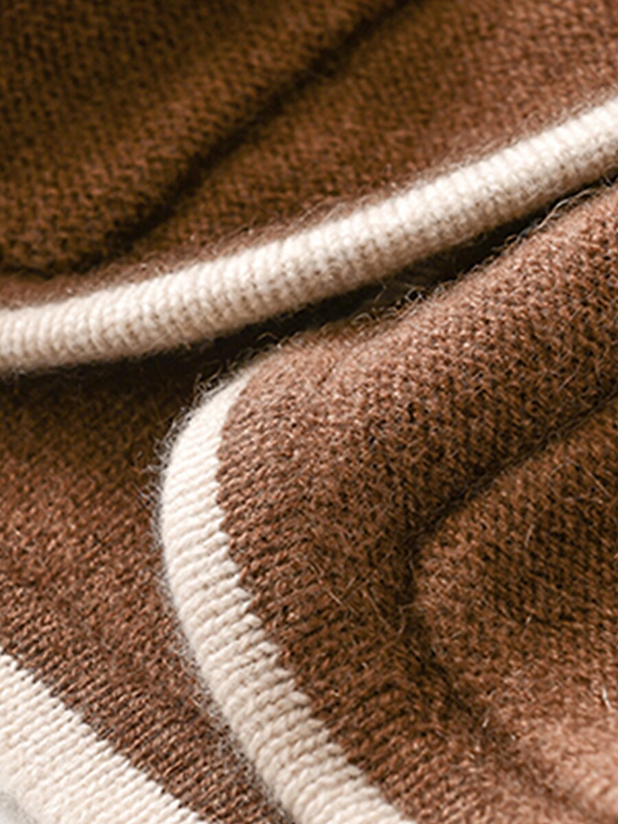Women's Cardigan Sweater Stand Collar Ribbed Knit Alpaca Wool Button Pocket Fall Winter Outdoor Daily Going out Stylish Casual Soft Long Sleeve Solid Color Brown Beige Grey M L XL 2023 - US $27.99 –P10
