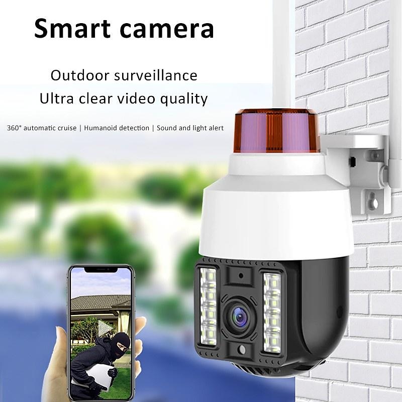 Wireless Speed Dome Security Camera Humanoid Tracking Sound and Light Alert Smart Full Color Night Vision Bilingual Intercom Outdoor PTZ IP Camera CCTV Security Surveillance Camera(720P/1080P) 2025 - $49.99 –P9