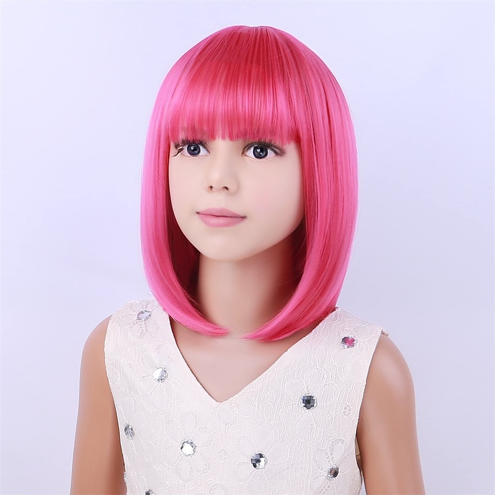 parrucca nera per bambini parrucca nera bob per bambini parrucca nera corta per ragazze festa cosplay parrucca sintetica con rete di rose da indossare tutti i giorni parrucche di carnevale del 2026 a $14.95 –P7