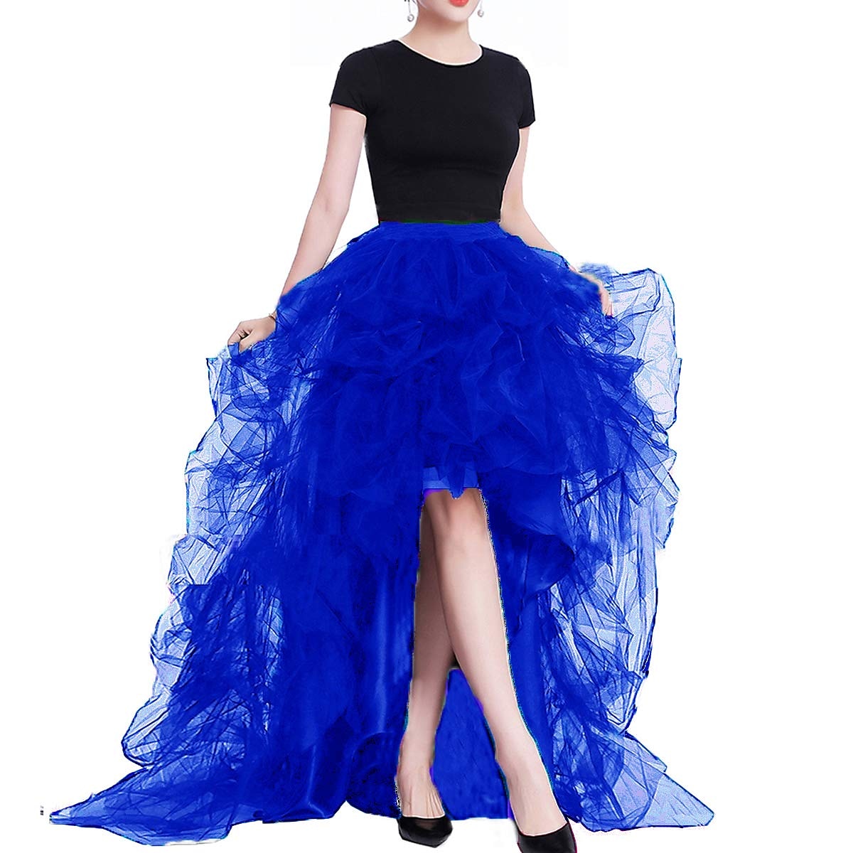 Women's High Waist High Low Layered Tulle Floor Length Spectial Occasion Skirt Retro Vintage Punk Gothic Halloween Party Wedding Carnival 2025 - $61.99 –P13