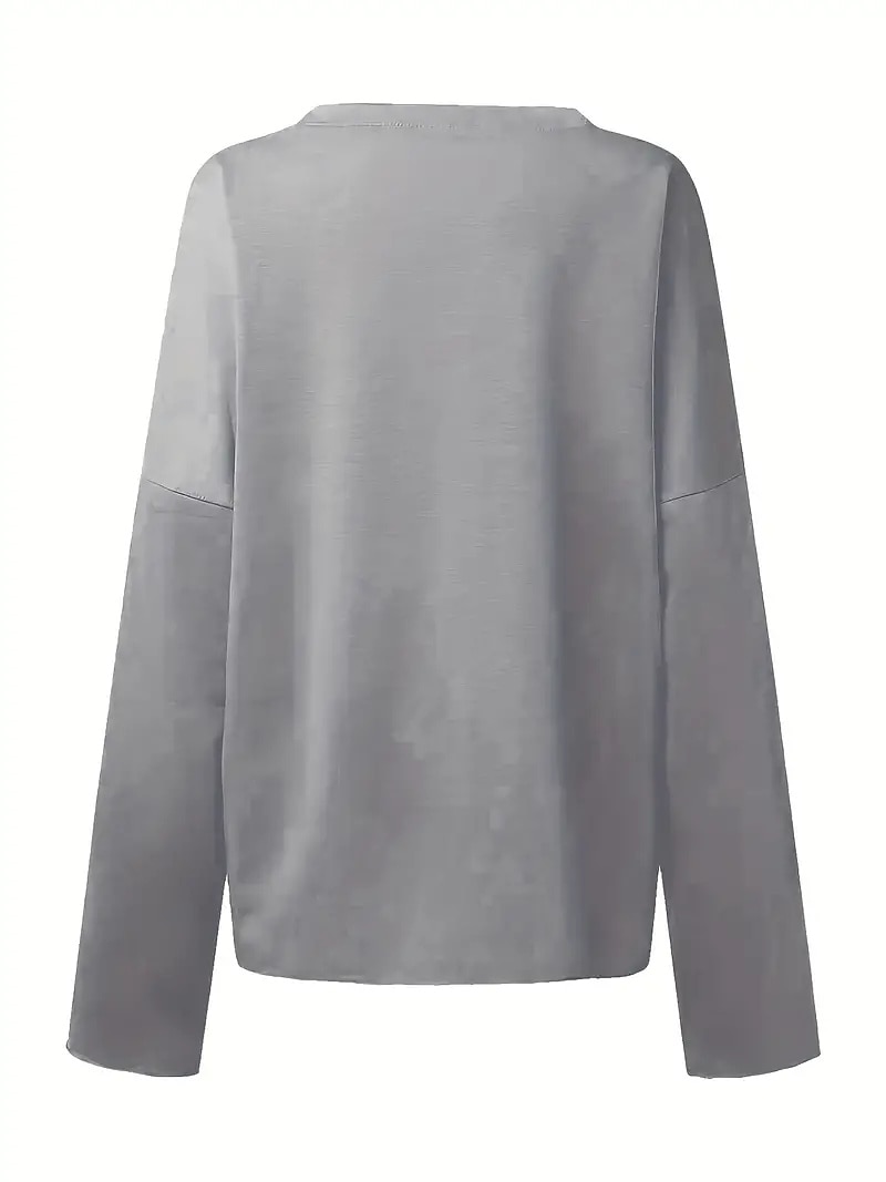 dámská oversized mikina pulovr bavlněná směs písmeno street casual sportovní basic kulatý výstřih top s dlouhým rukávem mikroelastický pad &amp; zimní comfrt prodyšná měkká tkanina 2025 - $22.99 –P5