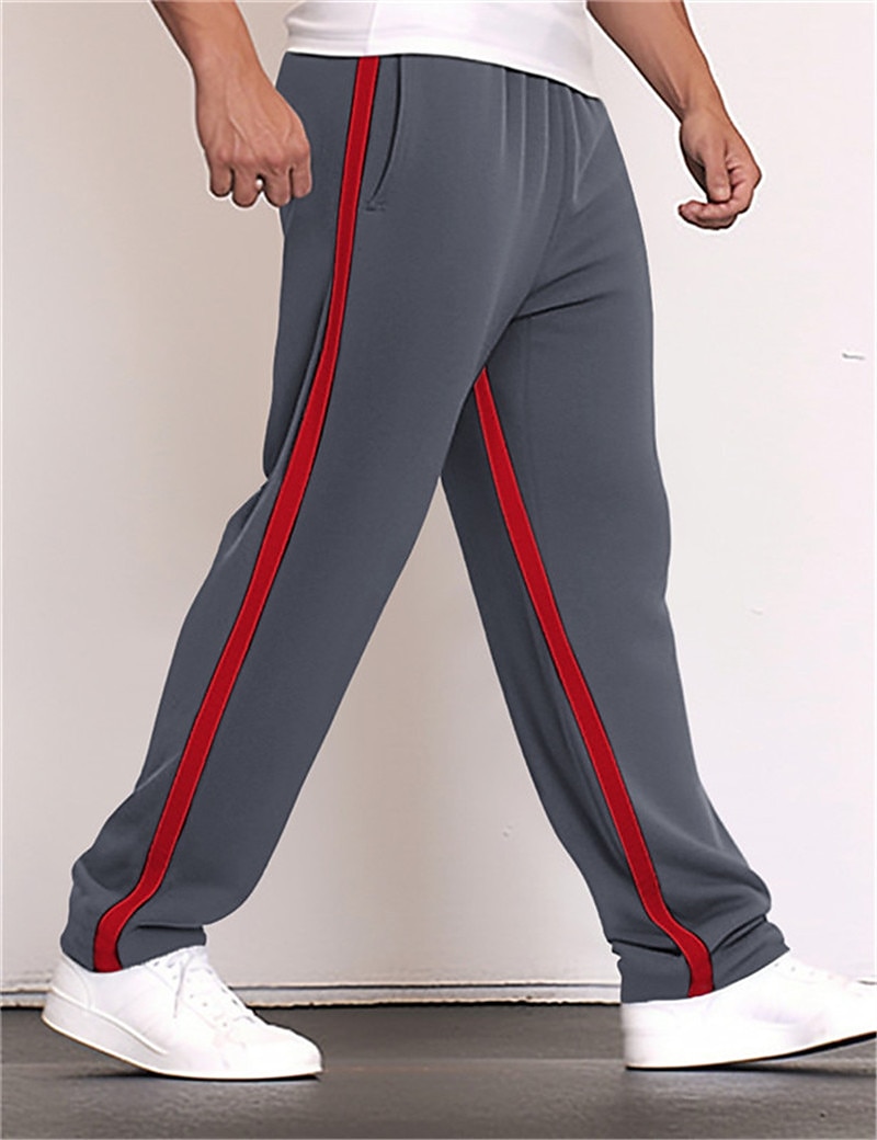 Herren Jogginghose Trainingshose Jogginghose Jogger Hose Hosen Jogginghose mit geradem Bein Kordelzug Elastische Taille Gerade geschnitten Farbblock Patchwork Komfort Atmungsaktiv Casual Täglich 2025 - $20.99 –P2