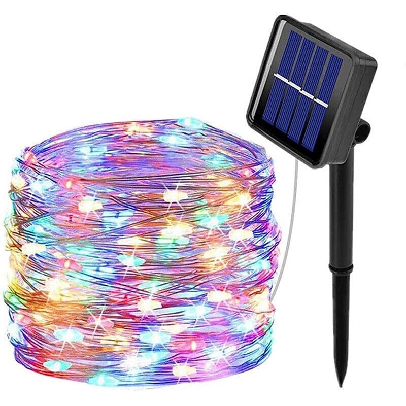10m-100leds/20m-200leds/30m-300leds filo di rame solare stringa di luce esterna impermeabile giardino luci decorative festival di natale luci telecomando luci solari del 2025 a $9.49 –P4