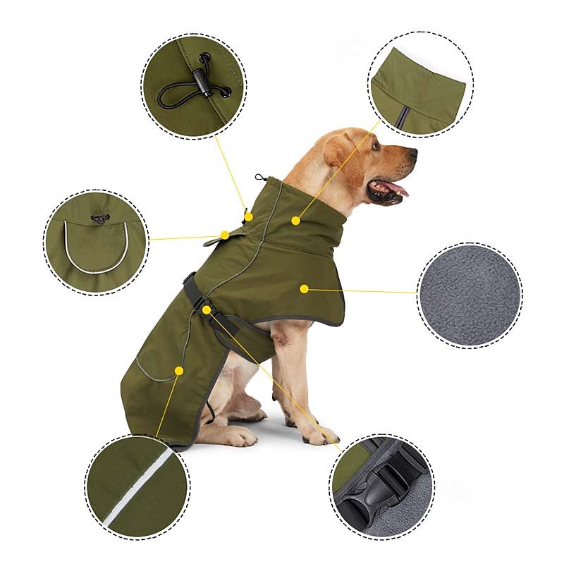 Chien Chat Manteau Veste Mode Mignon Hiver Réfléchissant Imperméable Chaud Respirant Doux Extérieur Décontracté Quotidien Vêtements pour Chiens for Husky Golden Retriever Border Collie Corgi Petit de 2025 ? $37.99 –P4