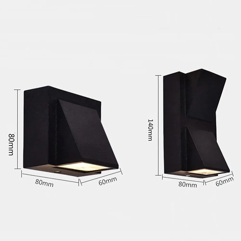 مصباح جداري LED خارجي 2 وات 4 وات لأعلى/لأسفل إضاءة داخلية 1/2 رأس منحني مقاوم للماء IP65 مصباح جداري لغرفة النوم الحديثة ضوء أبيض دافئ/أبيض AC90-264V 2025 - $10.49 –P3