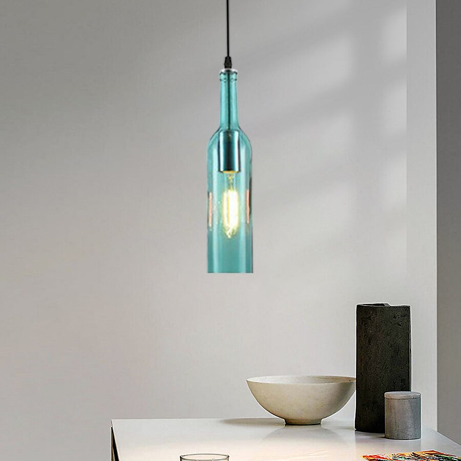 lampada a sospensione a led per bottiglia di vetro, lampada a sospensione in vetro per bottiglia di birra, lampada a sospensione vintage per bar, lampada a sospensione retrò industriale per bar, del 2025 a $62.99 –P13