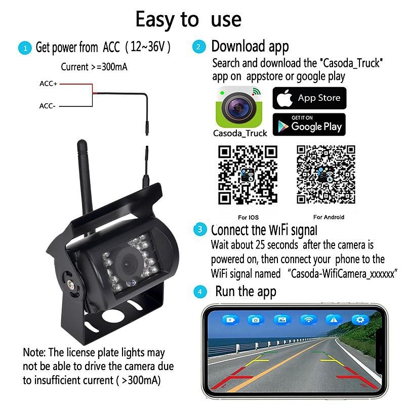 2025年 車の wifi ナイトビジョン逆転カメラバックアップカメラバストラック逆転カメラ iphone/android 用 コレクション – $74.99 –P11