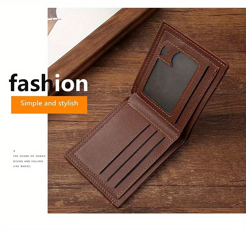 Stylish and Durable Men's PU Leather Bifold Wallet with Card Slots - Perfect Gift for Him 2025 - $5.49 –P3