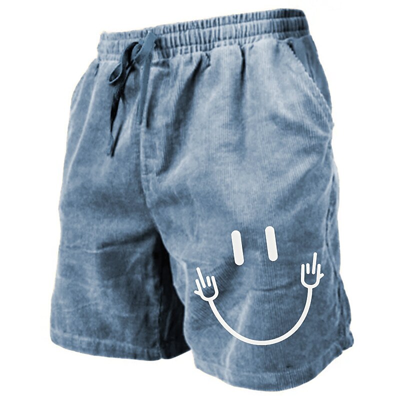 Men's Sweat Shorts Beach Shorts Terry Shorts Drawstring Elastic Waist 3D Print Graphic Prints Breathable Soft Short Daily Holiday Streetwear Cotton Blend Casual Athleisure Blue Green Micro-elastic 2025 - $18.99 –P3