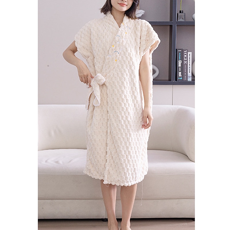 Wearable Bath Towel Wrap Cozy Coral Fleece Highly Water Absorbent Beach Spa Gym Bathrobes Slip Dress Bathing Shower Cover Up Tube Dress Nightwear Sleepdress Sleeping Robe 2025 - $33.99 –P6