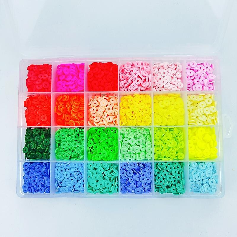 5000pcs Clay Beads for Bracelet Making Kit, 2 Boxes Jewelry Making