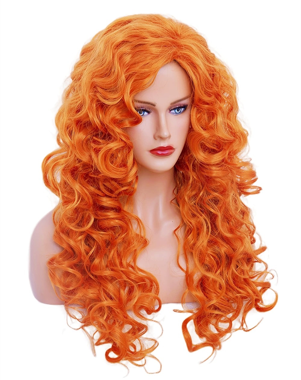dlouhé vlnité paruky 28palcová přírodní béžová smíšená blond syntetická pernatá kudrnatá paruka pro ženy halloween cosplay party paruky 2025 - $23.99 –P15