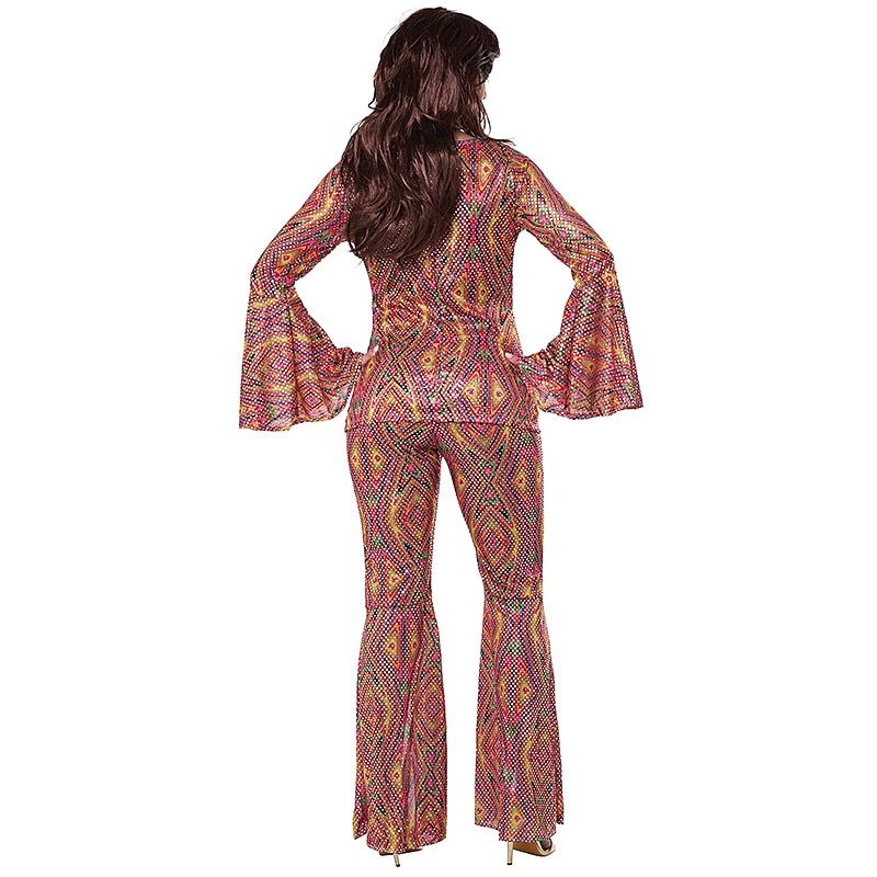 Retro Vintage 1960er 1970er Bluse / Hemd Schlaghosen Abba-Kostüm Übergröße Hippie Tailliert und ausgestellt Kostüm Damen Karnevalskostüm Maskerade Leistung Pride Parade Pride-Monat Erwachsene Blusen 2026 - $29.99 –P4