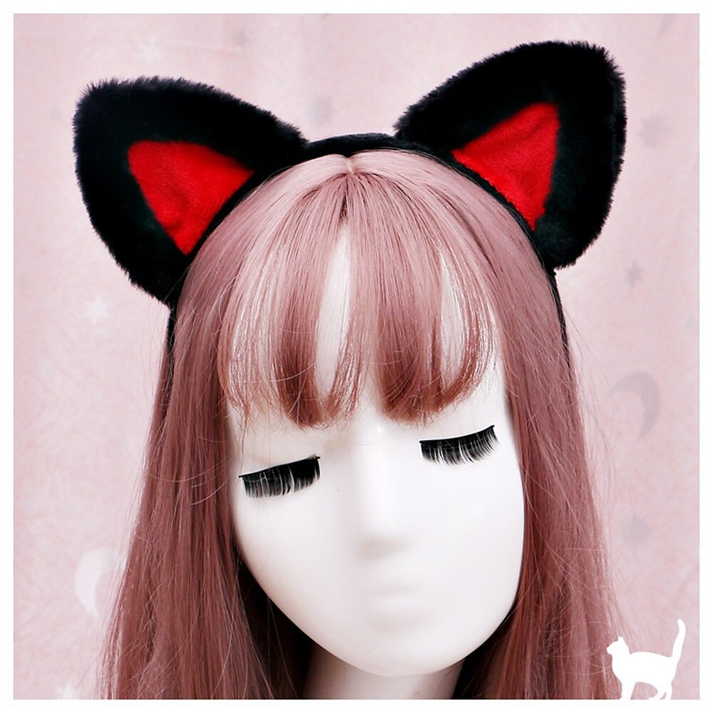 Handmade Cute Lolita Hair Ornaments Animal Ears Headdress Cosplay Props Lo Mother Cat'S Ears (Steamed Cat-Ear Shaped Bread) Hair Hoop 2025 - $8.49 –P4