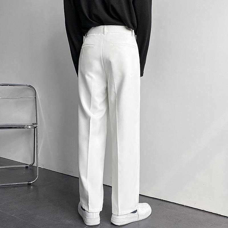 Men's Dress Pants Trousers Pleated Pants Suit Pants Pleated Straight Leg  Plain Daily Streetwear Fashion Classic Loose Fit Black White 2024 - $25.99