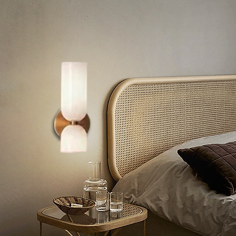 Lightinthebox lampada da parete a led vetro bianco caldo 24 cm moderna lampada da parete a led sfondo soggiorno camera da letto comodino applique da parete per interni illuminazione sconce 1 pz del 2025 a $165.99 –P16