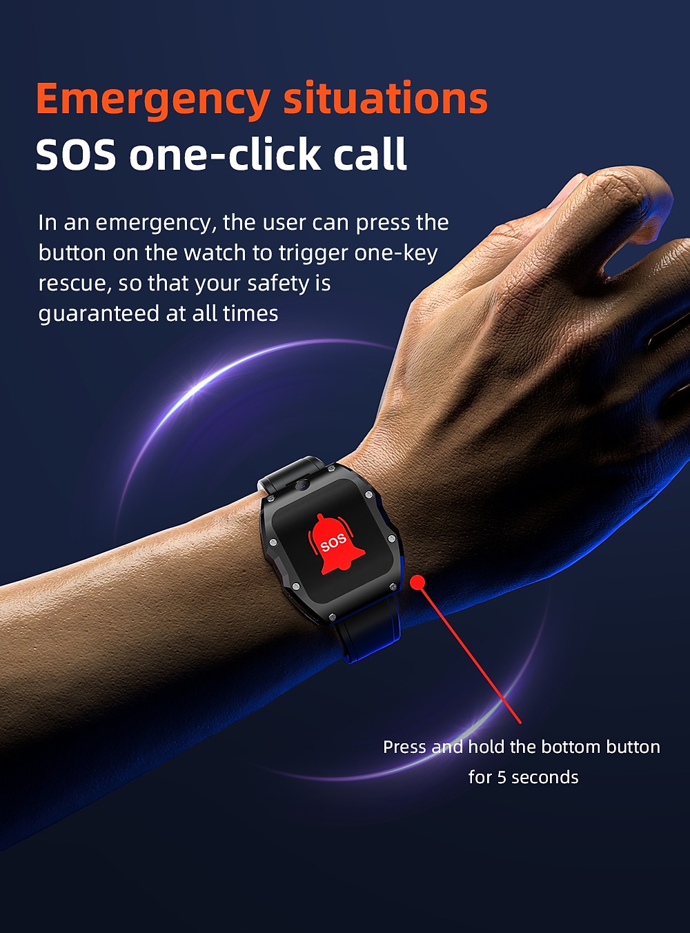 LOKMAT APPLLP 3 MAX Smart Watch 2.02 inch 4G LTE Cellular Smartwatch Phone 3G 4G Bluetooth Pedometer Call Reminder Activity Tracker Compatible with Android iOS Women Men GPS Hands-Free Calls 2025 - $309.09 –P6
