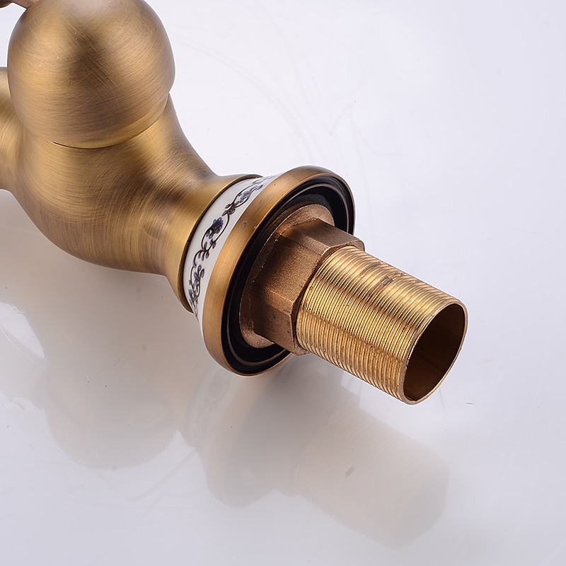 Vintage Kitchen Faucet Sink Mixer Taps, Single Handle Vessel Tap with Cold and Hot Hose 2026 - $106.99 –P5