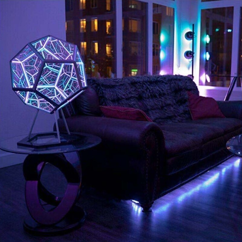 LED Smart Light Infinty Dodecaedron Cool Ambience Table Lamp USB Color Mood Changing Ambient Night Light 2025 - $54.99 –P4