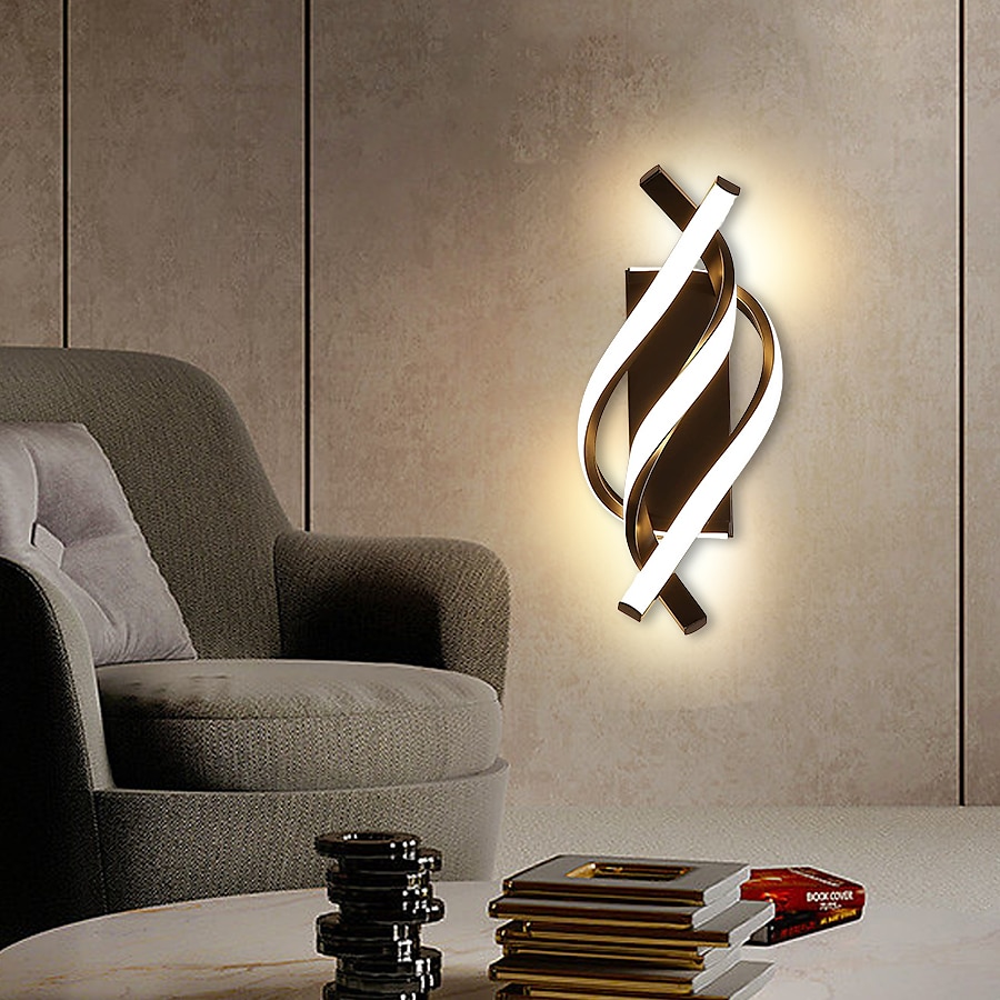 Lightinthebox Applique murale d'intérieur à LED Desin 33 cm Courbe intérieure moderne simple Applique murale LED en silicone est applicable à la chambre à coucher, au salon, à la salle de bain, au de 2025 ? $116.99 –P1