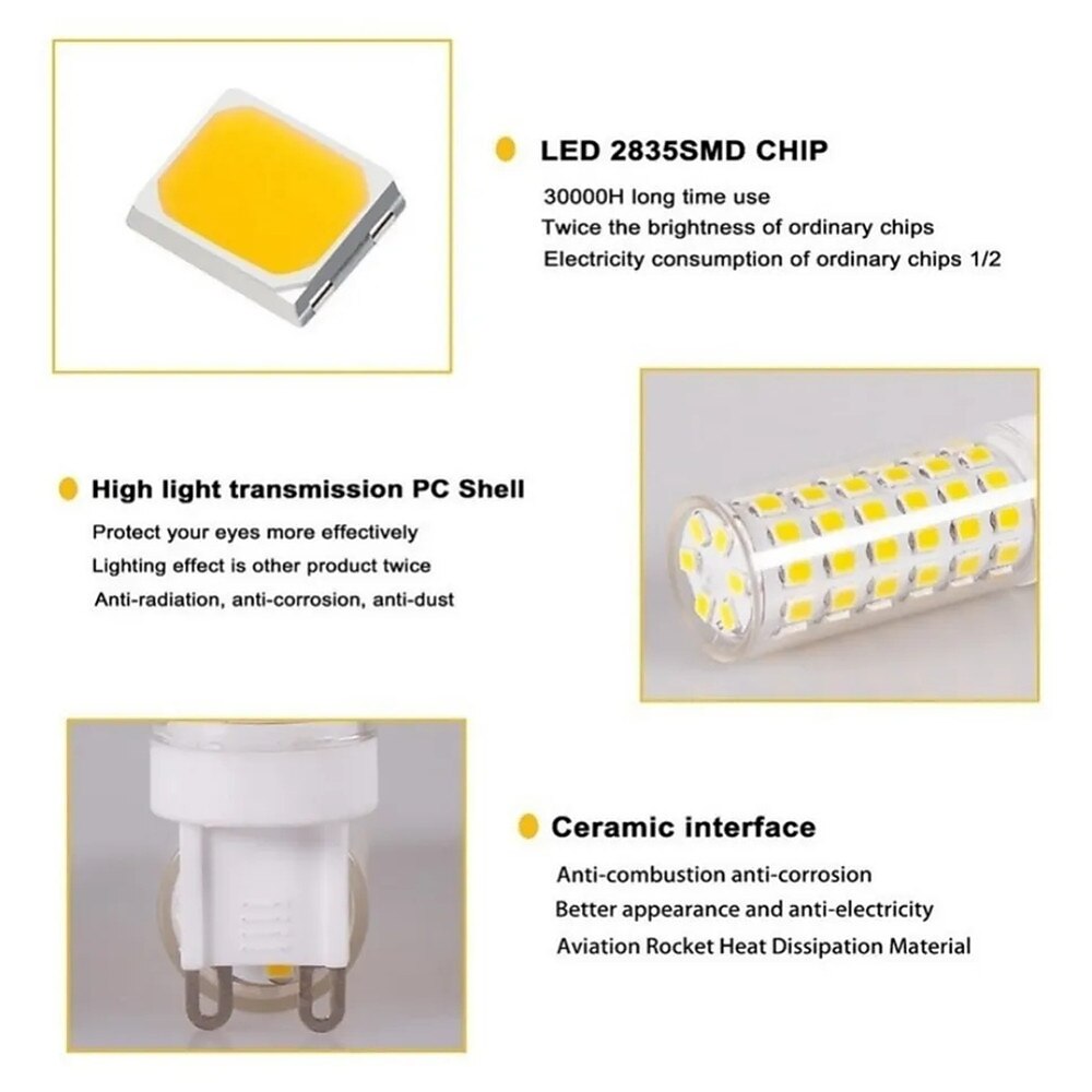 10pcs Brightest G9 G4 E14 LED Lamp AC220V 3W 5W 7W Ceramic SMD2835 LED Bulb Warm Cool White Spotlight Replace Halogen Light 2025 - $18.99 –P3