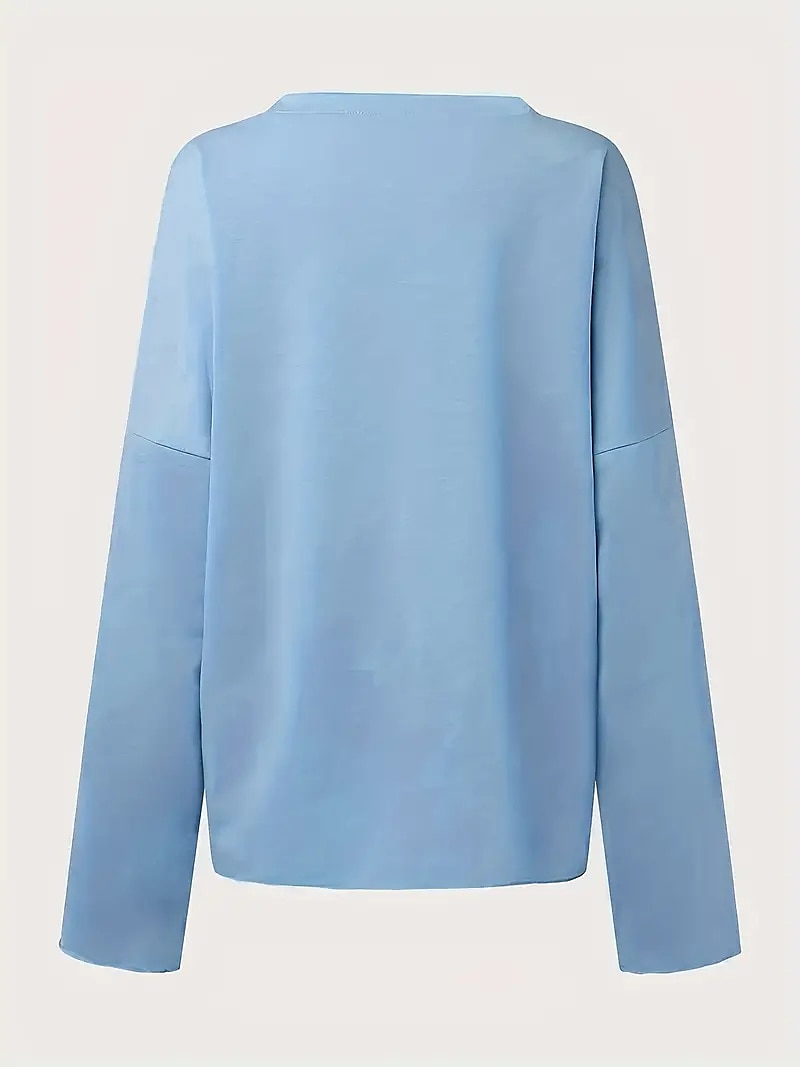 dámská oversized mikina pulovr bavlněná směs písmeno street casual sportovní basic kulatý výstřih top s dlouhým rukávem mikroelastický pad &amp; zimní comfrt prodyšná měkká tkanina 2025 - $22.99 –P7