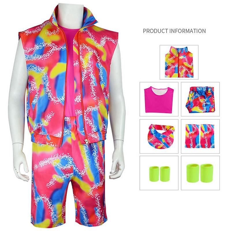 film görkorcsolya ruhák baba y2k tehénlány öltöny jumpsuit ruha dögös rózsaszín férfi női pár cosplay jelmez halloween farsangi maskara parókával 2025 - $47.99 –P3