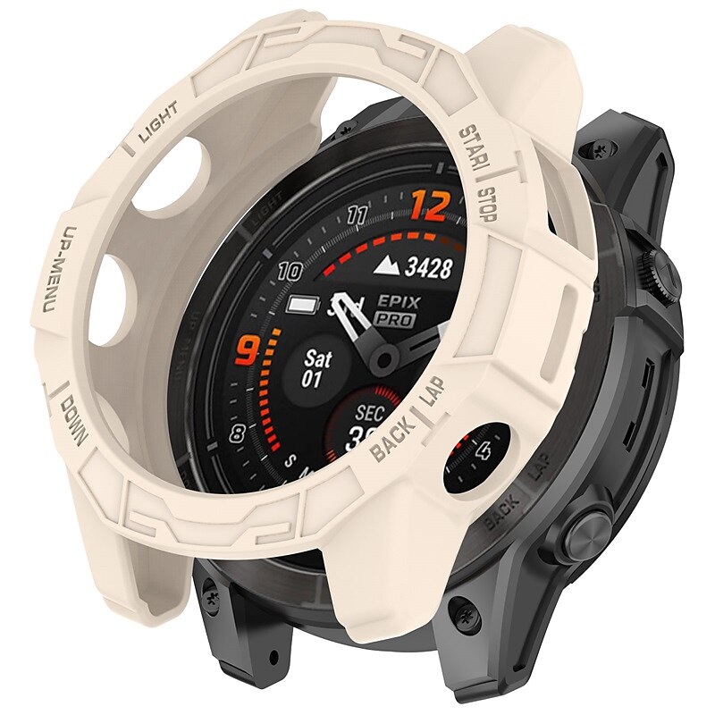 Caixa de relógio Compatível com Garmin Fenix 7 Pro / Fenix 7S Pro / Fenix 7X Pro / Epix Pro 51mm / Epix Pro 42mm Áspero Á Prova-de-Pó Cobertura Completa do Pára-choques TPU Assista Cobertura de 2025 por $12.99 –P8