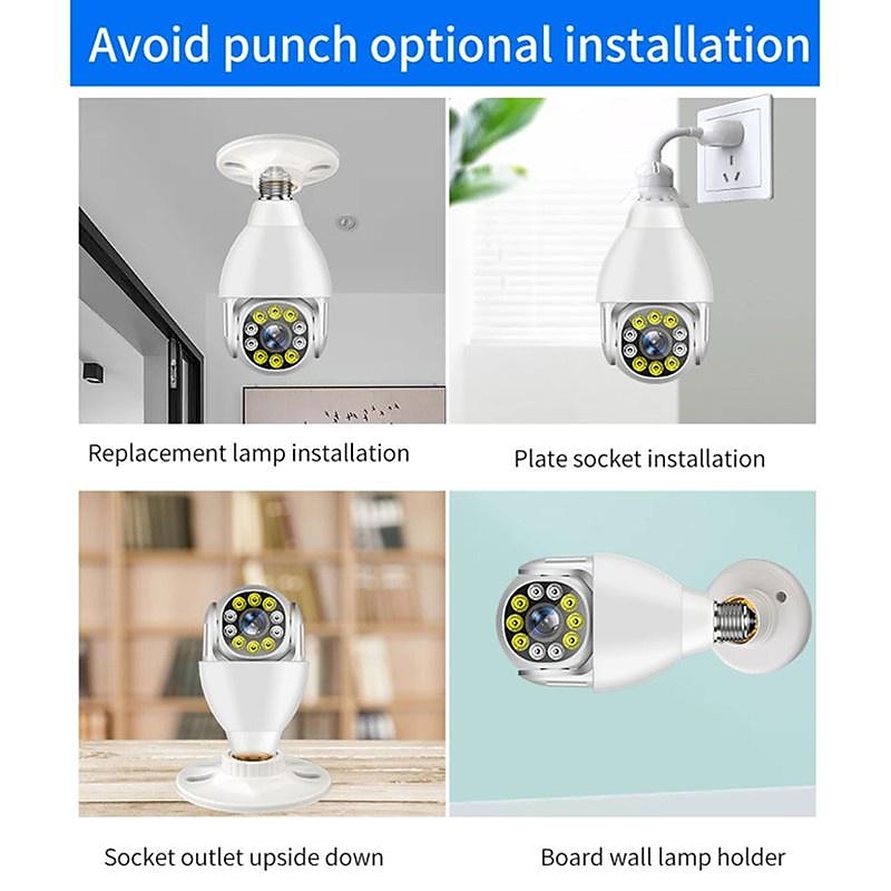 Wireless Bulb Lamp Camera Wifi IP Camera IR Night Vision Home Security Camera  Auto Tracking Video Surveillance Camera PTZ  P2P Monitor Camera 2025 - $58.99 –P15