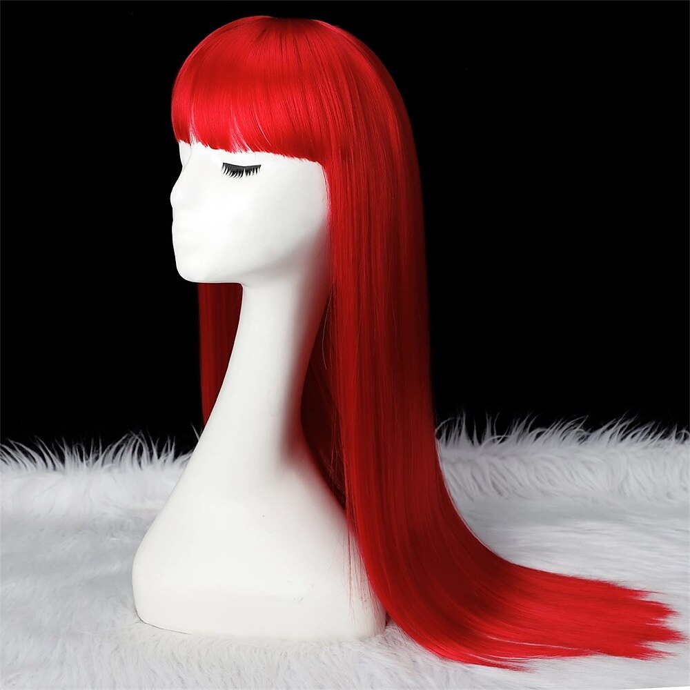 fehér paróka egyenes fehér paróka nőknek szintetikus színes platina fehér paróka cosplay 2025 - $23.99 -P8