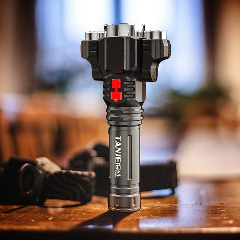 super jasná led svítilna usb nabíjecí taktická svítilna lovecká svítilna venkovní nouzový kempingový světlomet 2025 - $23.99 –P1