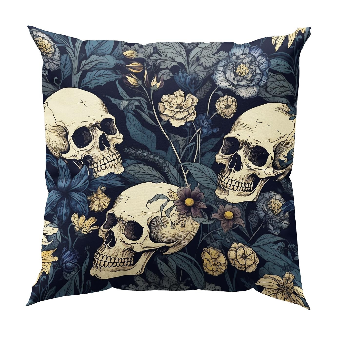 federa per cuscino bifacciale 1 pz. federa per cuscino quadrato decorativo morbido con fiore di scheletro per camera da letto, soggiorno, divano, sedia, decorazioni del 2025 a $9.49 –P13