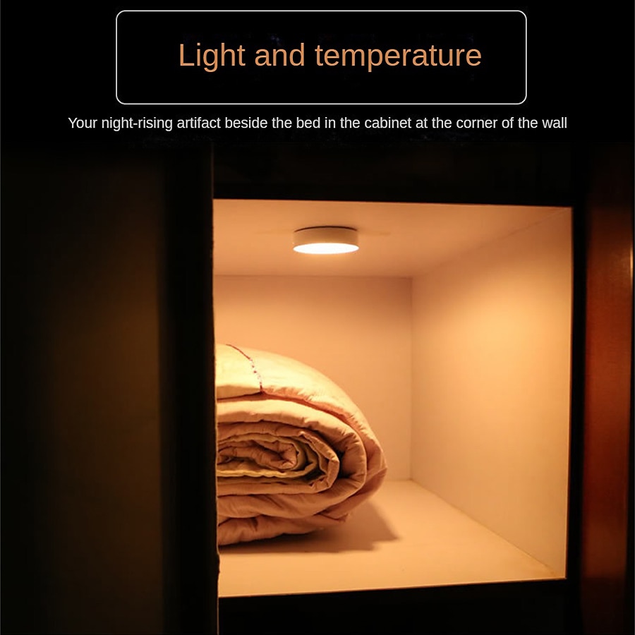 Wireless Motion Sensing Wall Light Charging Night Light Night Automatic Sensing Light Kitchen Bedroom Decorative Light 2025 - $8.99 –P7