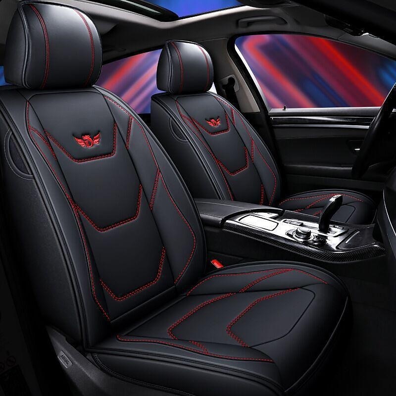 Juego completo de lujo para 5 asientos funda de asiento delantero de coche universal 5D de PU impermeable almohadilla de protector de asiento transpirable 2025 - $117.99 –P3