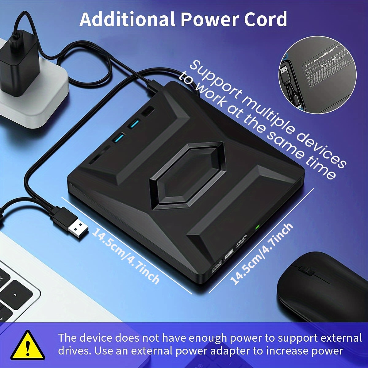 2025年 7 in 1 ポータブル USB 3.0 超薄型外部 DVD レコーダー ドライブ リーダー プレーヤー 光学ドライブ ラップトップ デスクトップ アクセサリー用  コレクション – $55.99 –P9