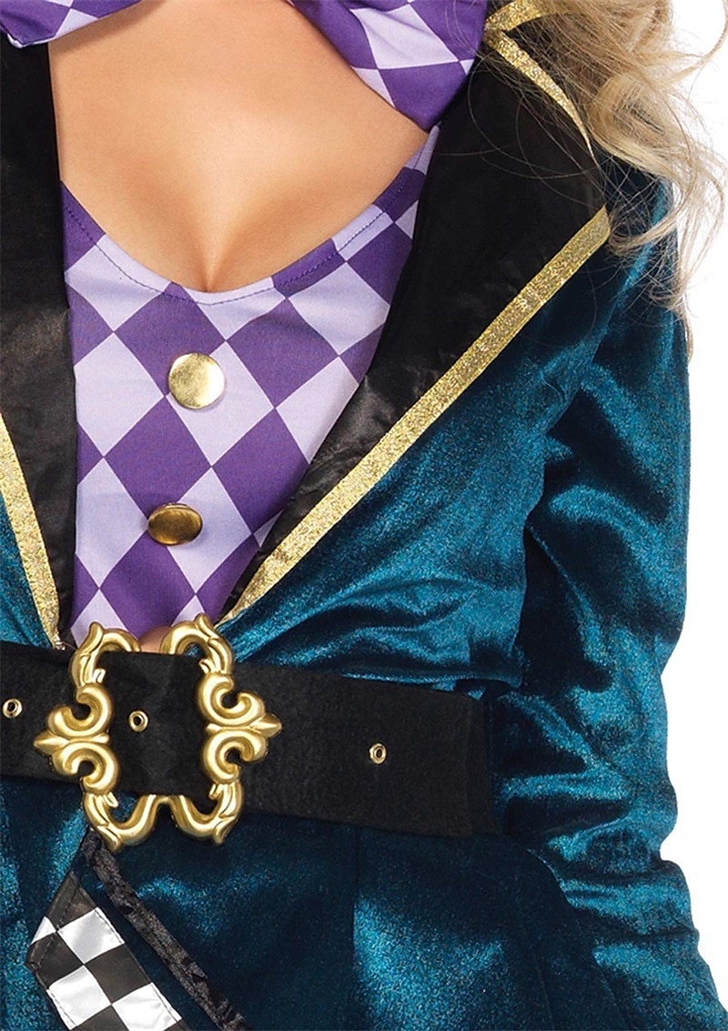Chapeleiro Louco Dia das Bruxas Traje Cosplay Roupa Alice no País das Maravilhas Festa Fantasias Adulto Mulheres Dia Das Bruxas Carnaval Fantasias fáceis de Halloween Vestir-se de 2025 por $66.99 –P3