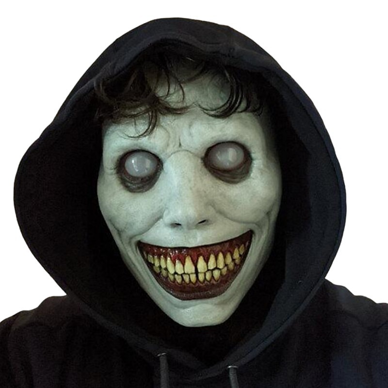 halloweenská maska, cosplay, zakrytí obličeje, strašidelná maska smějícího se ďábla, super realistická maska, na večírky, školní festivaly, kulturní festivaly, akce, strašidelný dům, umělecký festival 2025 - $15.49 –P4