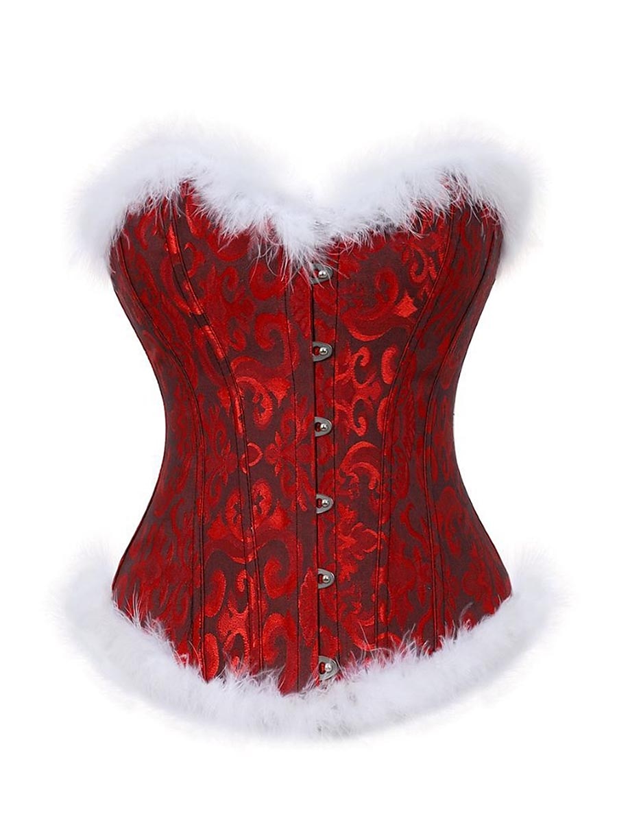 Body Shaper Plus Size per Donne Corpetti di Moda a Fiore Comfort per Feste di Natale Casa in Poliestere Traspirante Bandeau Senza Maniche Senza Schiena Piuma Estate Primavera Nero Rosso Vino Regalo del 2026 a $29.99 –P5