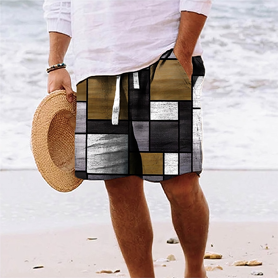 Per uomo Grafico Blocco di colori Patchwork Shorts Pantaloncini Estivi Shorts da Spiaggia Misura del girovita medio Streetwear Hawaiano Designer Casuale Quotidiano Ferie Elastico in vita Stampa 3D del 2025 a $19.99 –P4