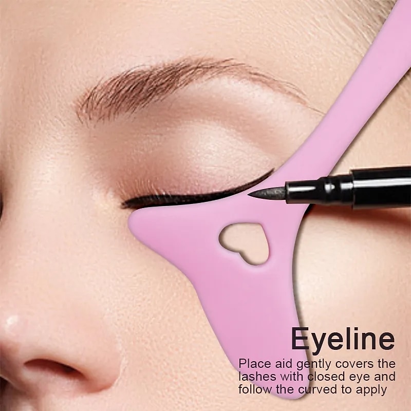Delineador de ojos de silicona, plantillas de maquillaje, puntas de ala, lápiz labial de dibujo de marscara, ayuda para el uso, crema facial, máscara, aplicador, herramienta de belleza de maquillaje 2025 - $9.49 –P14