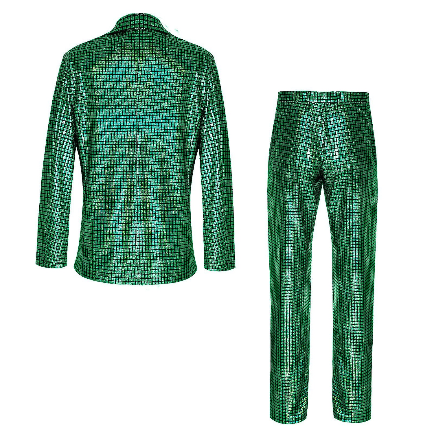 disco 1980erne Bukser Drakter Dresser & Blazere Disk Paljetter Herre Karnevalskostyme Maskerade Ytelse Fest Klubb Voksne Frakk Bukser Alle årstider 2025 - $57.99 –P12