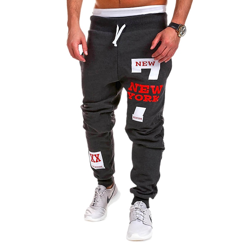Miesten Veryttelyhousut Lenkkeilijät Jogger Kurenauha Kirjain Kirjain ja numero Pidä lämpimänä Hengittävä Urheilullinen Urheilu- ja treenivaatteet Viikonloppu Rento / urheilullinen Hip Hop Ohut 2025 - $13.99 –P8