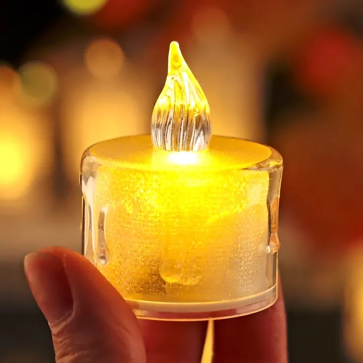 LED Electronic Candle Light Battery Powered Ghost Festival Decoration Night Light for Christmas New Year Wedding Party Home Decoration Lighting 4/12/24pcs for Halloween 2025 - $9.99 –P10