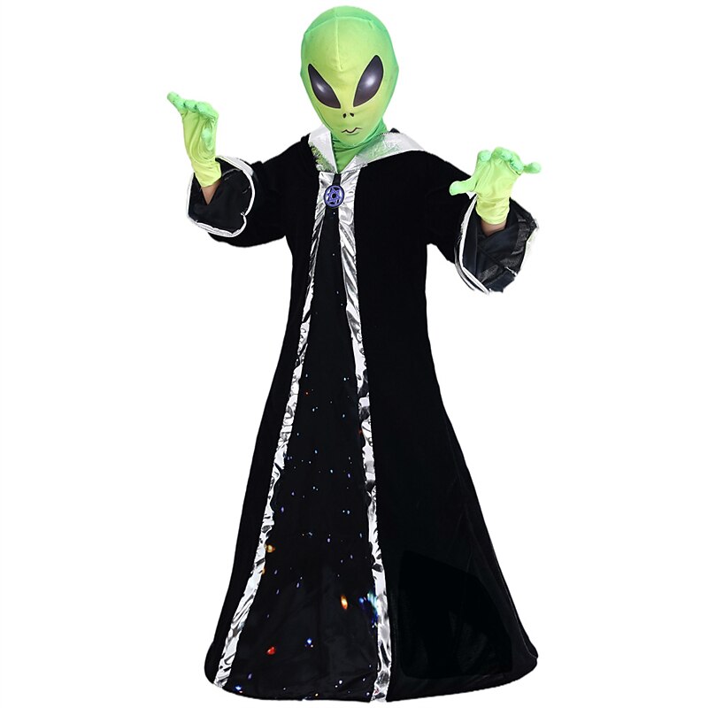Barn Gutt Halloween Kappe Yttertøy Tegneserie Langermet Frakk Ytelse Mote Alien-sjef Høst Vinter 7-13 år 2025 - $34.99 –P3