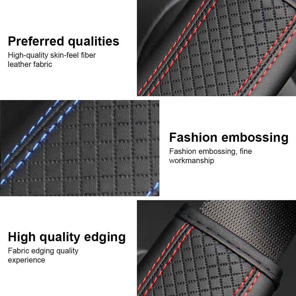 2PCs Fiber Leather Embossed Car Seat Belt Shoulder Protector Protective Cover Safety Belt 2026 - $15.99 –P5