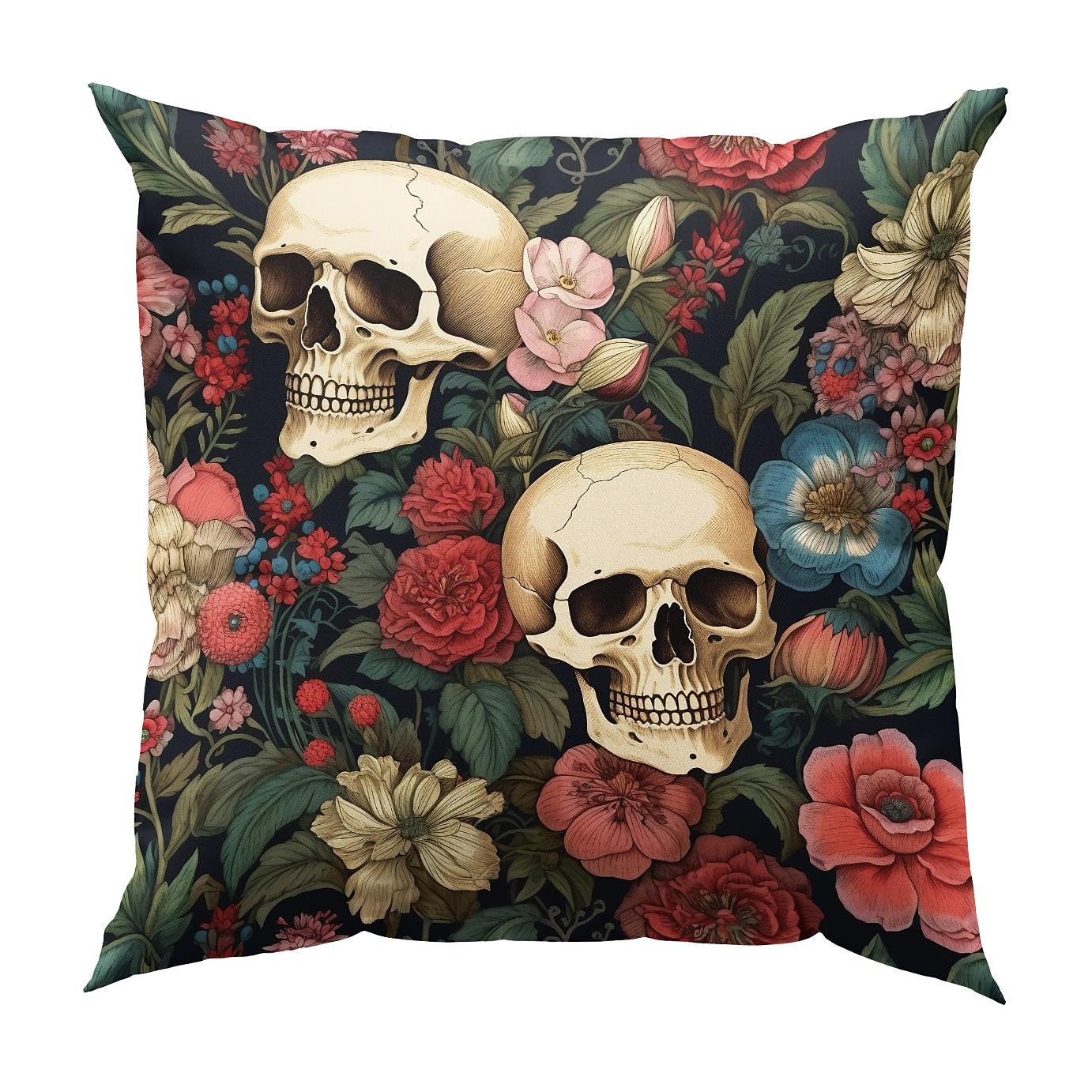 federa per cuscino bifacciale 1 pz. federa per cuscino quadrato decorativo morbido con fiore di scheletro per camera da letto, soggiorno, divano, sedia, decorazioni del 2025 a $9.49 –P10