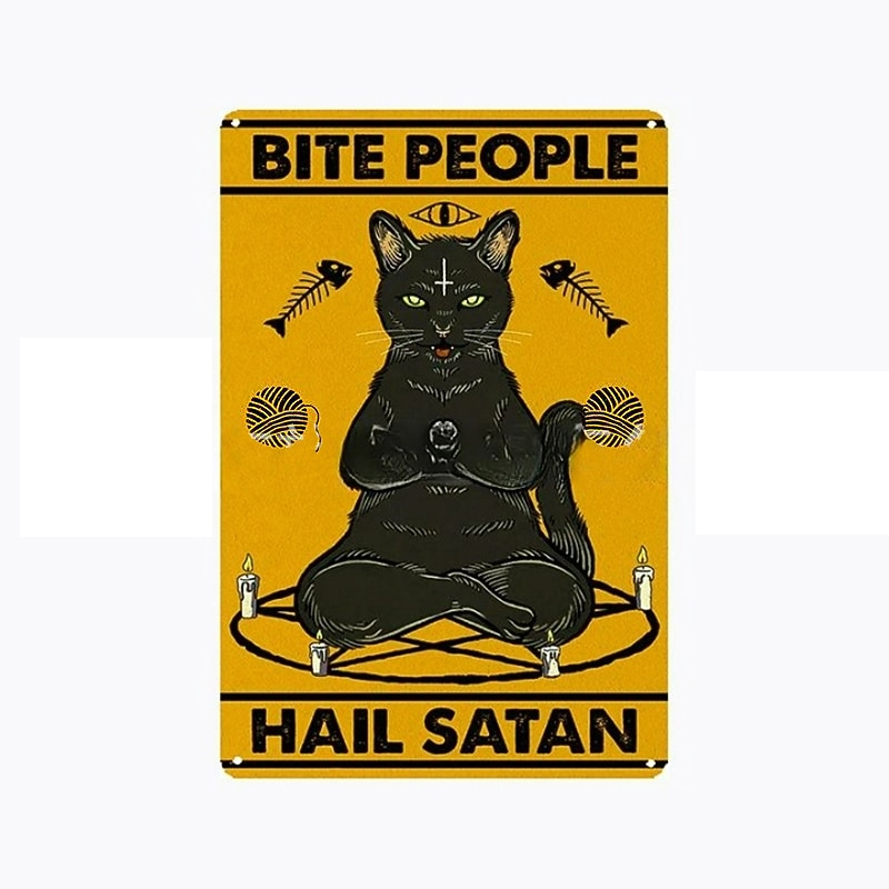 1db retro fém bádogtábla macska boros bádog tábla vintage konyhai táblák fali dekoráció, festmény fali akasztó lakberendezéshez fali művészet fém bádogtábla 20x30cm/8''x12'' 2026 - GBP £10.87 –P4