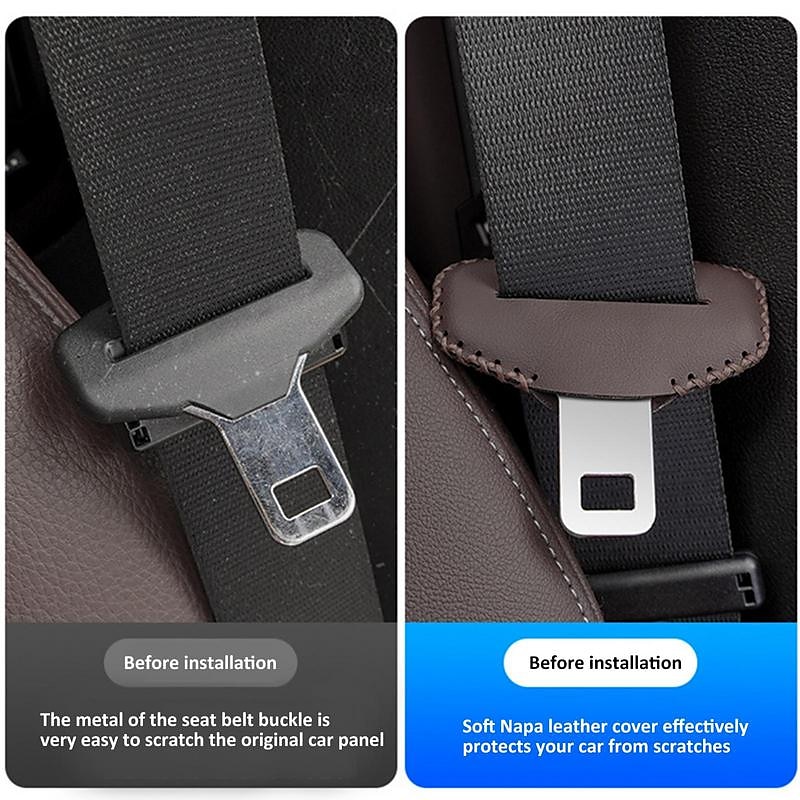 Auto Sicherheitsgurt Schnalle Clip Schutz Abdeckung Leder