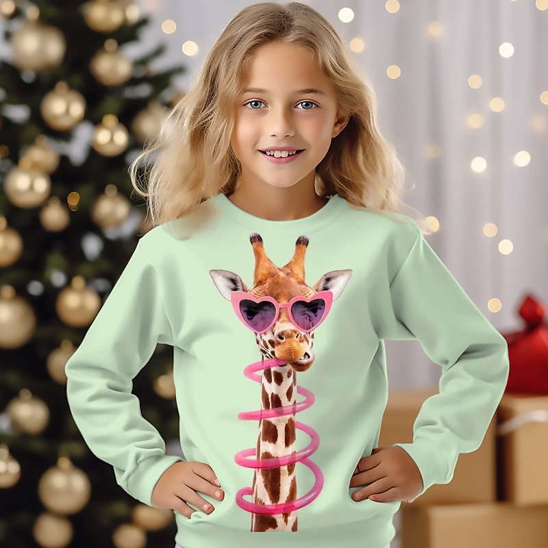 Fille 3D Graphic Bande dessinée Chat Sweatshirt manche longue 3D effet Eté Automne Mode Vêtement de rue Adorable Enfants 3-12 ans Extérieur Casual du quotidien Standard de 2025 ? $16.49 -P15
