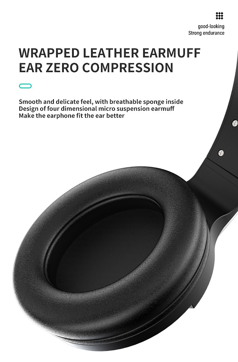 Wireless BT Headphone With Noise Cancellation HiFi Stereo Sound Mic Deep Bass Protein Earpad Rainbow RGB Backlight Rechageable Over Ear Headset For PC Mac Game Travel Class Home Office 2025 - $41.99 –P9